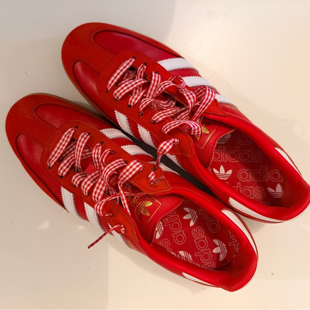 adidas Red and White Women's Sneakers